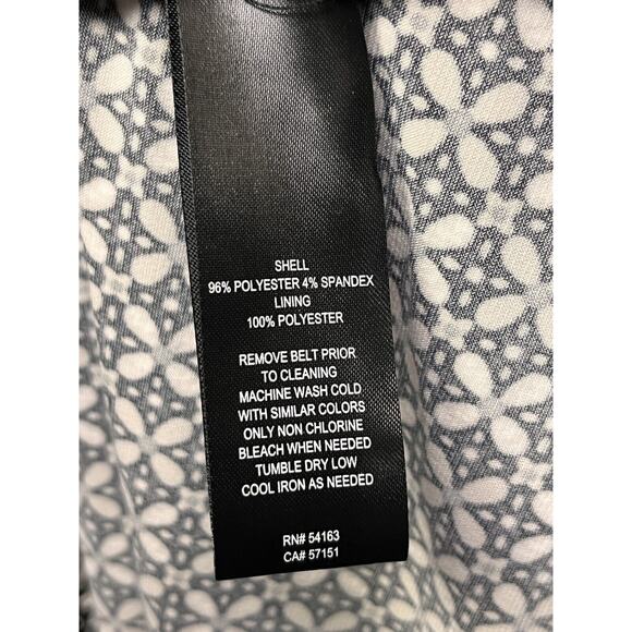 Jessica Howard Cap sleeve dress Womens 12 Textured Black Beige Career Midi - Picture 5 of 7